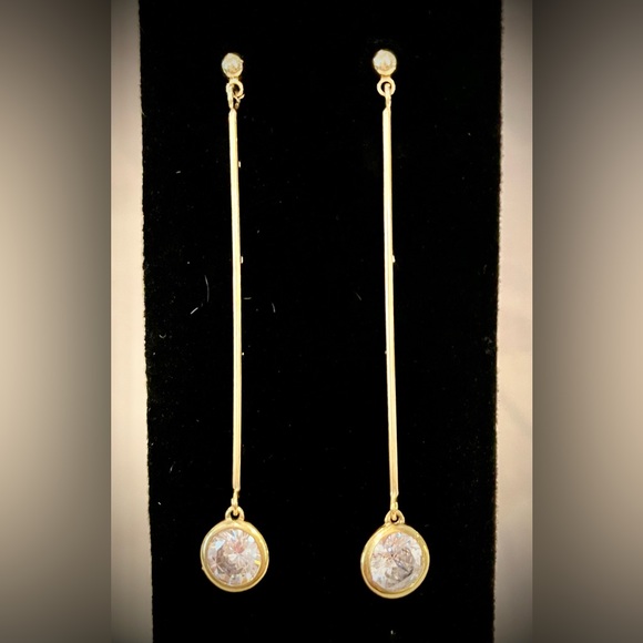 Jewelry - Gold and Diamond simulant Earrings.